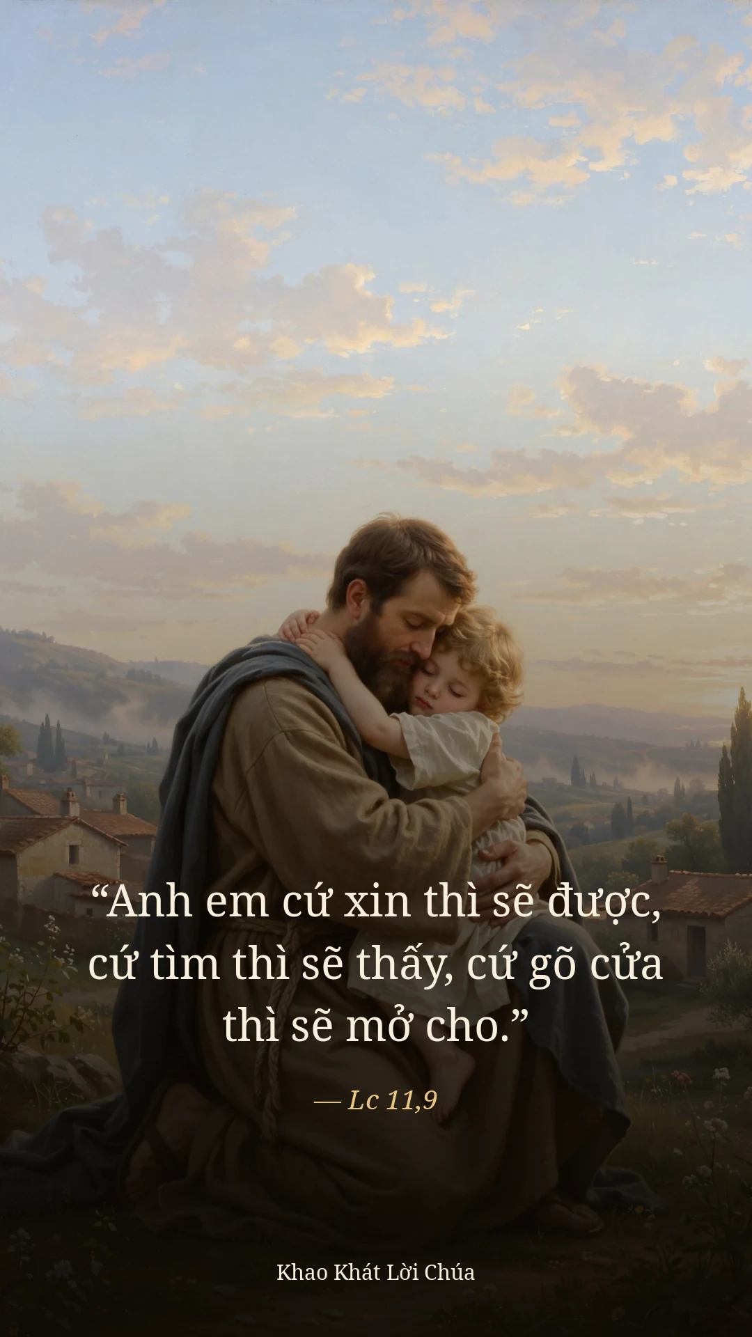 Anh em cứ xin thì sẽ được, cứ tìm thì sẽ thấy, cứ gõ cửa thì sẽ mở cho. (Lc 11,9)