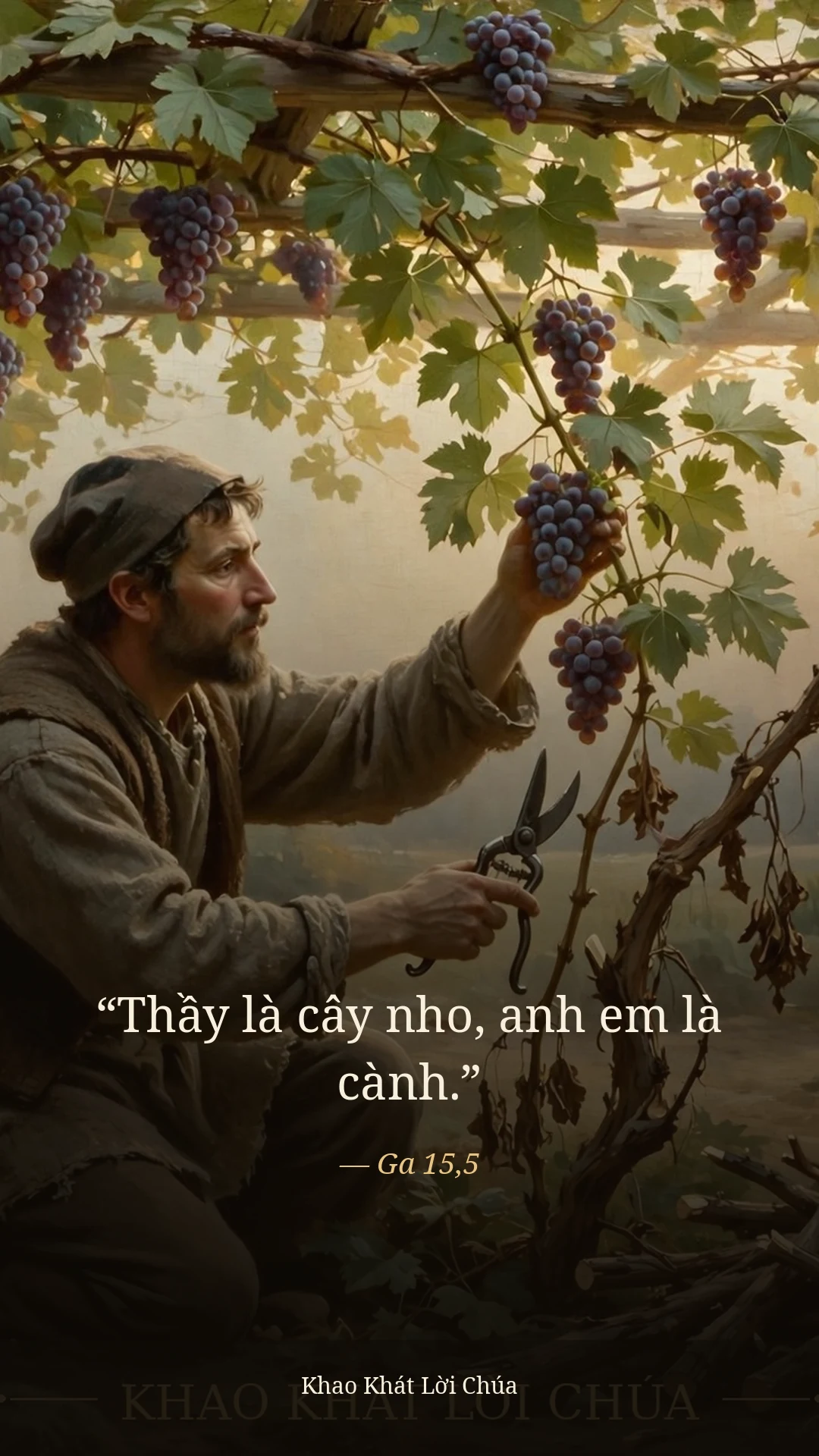 Thầy là cây nho, anh em là cành. (Ga 15,5)